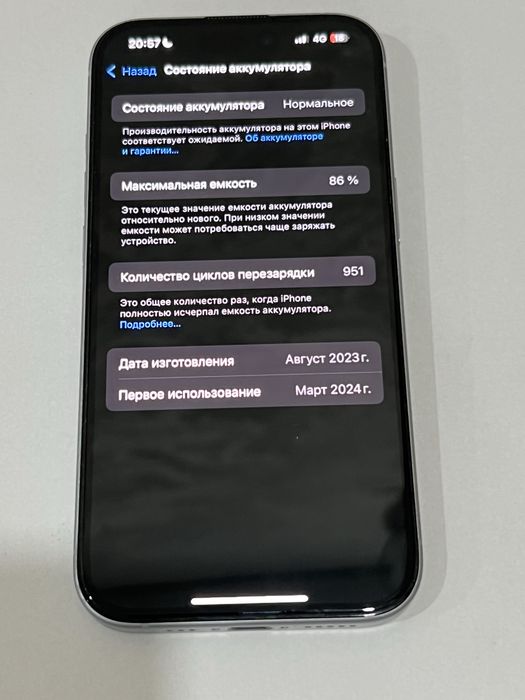 Идеал!! Айфон 15 ,128гб  86%