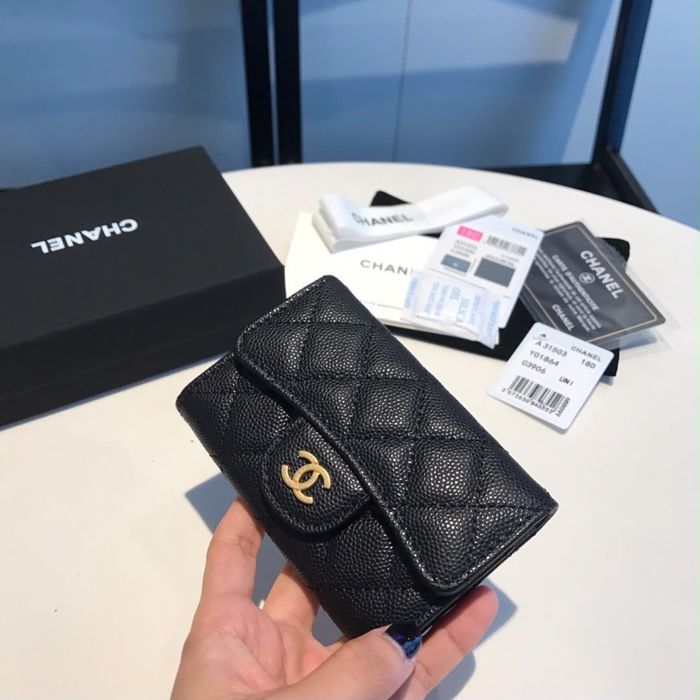 Chanel Card holder piele naturala pe stoc