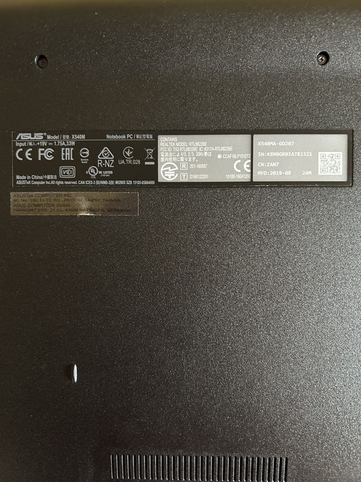 Laptop Asus defect /piese + incarcator