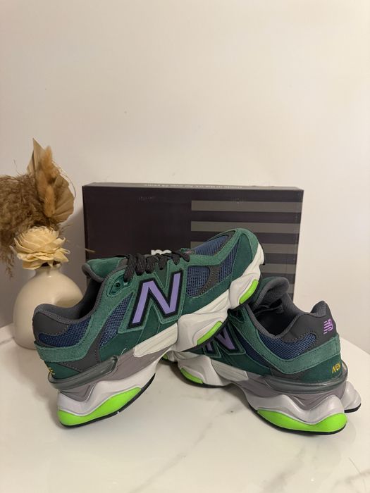New Balance 9060 Green Piele Naturala