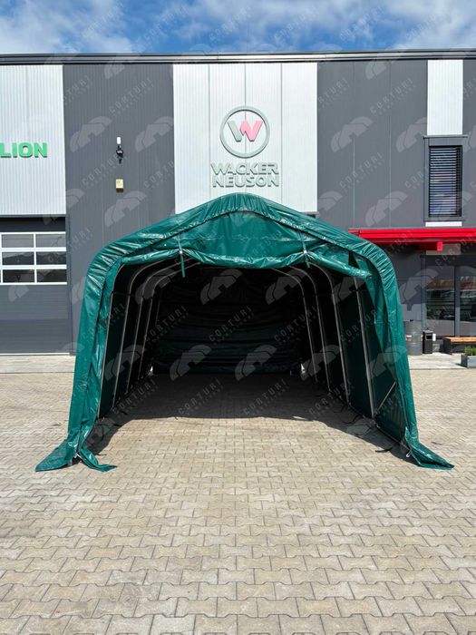 Cort garaj 3,3x6 metri cu structură din țeavă zincată