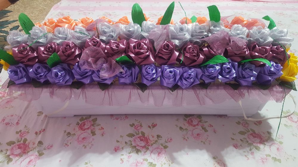 Sun'iy  gullar. Искусственные цветы из ленты и гофрированные бумаги.