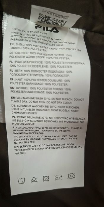 Пуховик FILA 48р