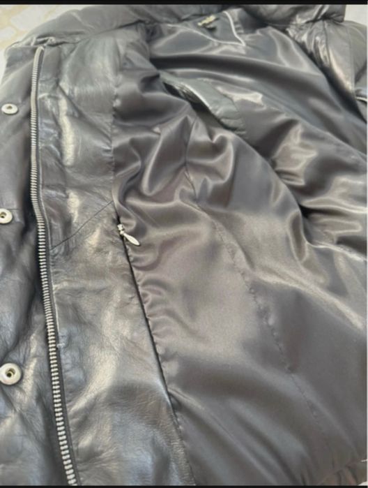 Vesta din piele naturala cu umplutura din pene, Massimo Dutti