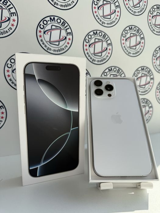 iPhone 16 Pro Max - 512GB - Alb - 92% - Impecabil - Garantie