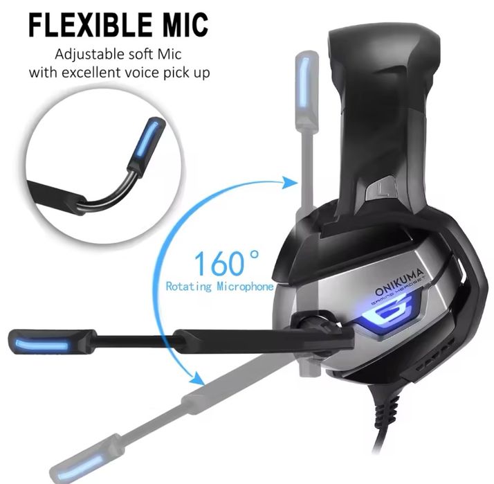 Casti de gaming profesionale cu microfon.