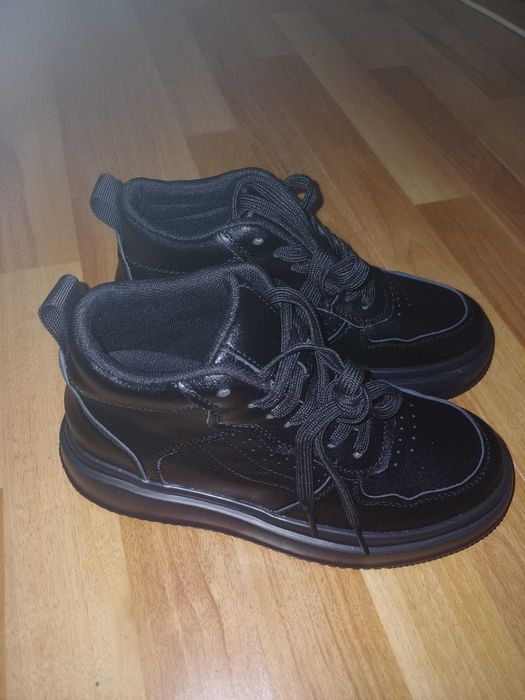 Tenisi casual Sneakers High-Top, înaltime +8cm, marime 37
