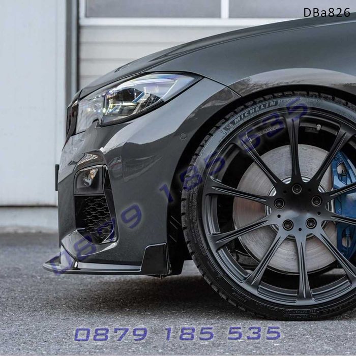 Черен лип спойлер предна броня BMW 3 G20 M Pre face 19-22 бмв г 20 пре