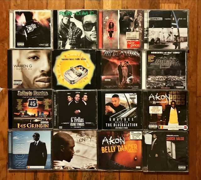 CD orig hip hop: D12, Run-DMC, Cypress Hill, Warren G, Akon, Jay-Z,Nas