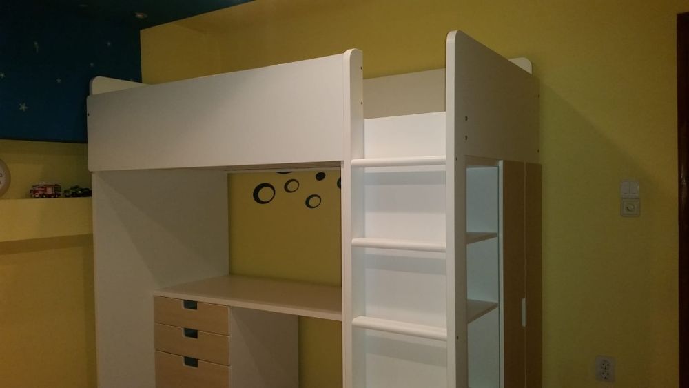 Pat supraetajat si birou IKEA SMÅSTAD
