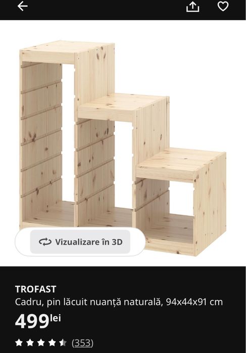 Depozitare jucarii Trofast Ikea
