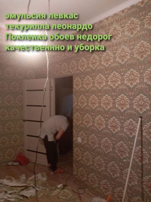 Ремонт квартира  Обои Эмульсия Левкас