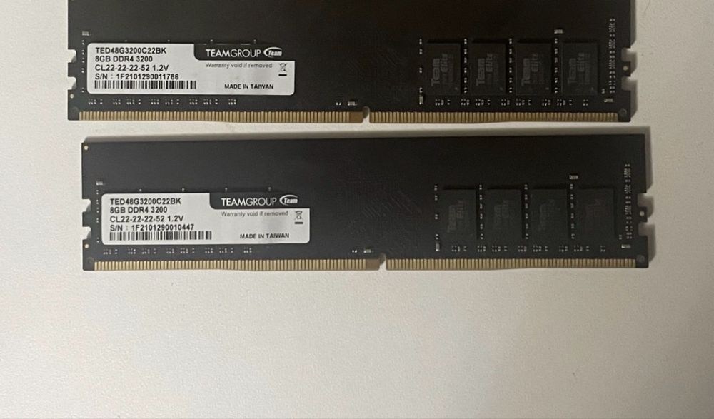 Оперативная память TeamGroup DDR4 16GB (2×8GB) 3200 MHz