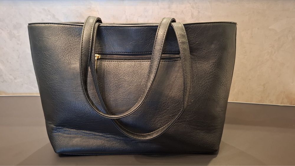 Geantă damă neagră Shopper