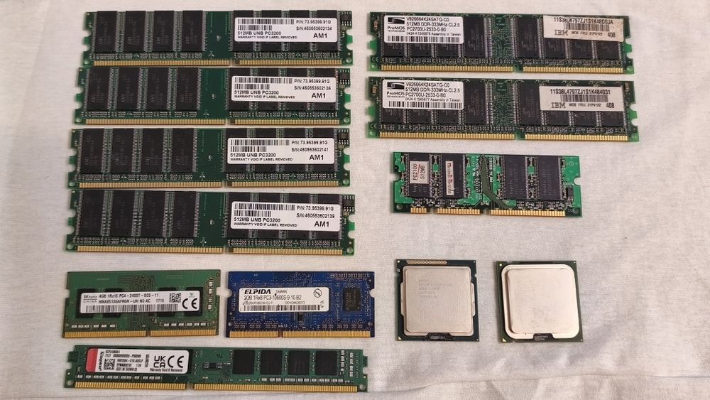 Memorii DDR 512 SODIMM, Procesoare Intel P4