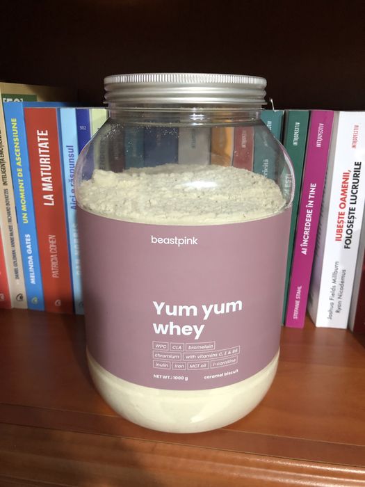 Pudra proteica beastpink GymBeam Caramel Biscuit 1 kg