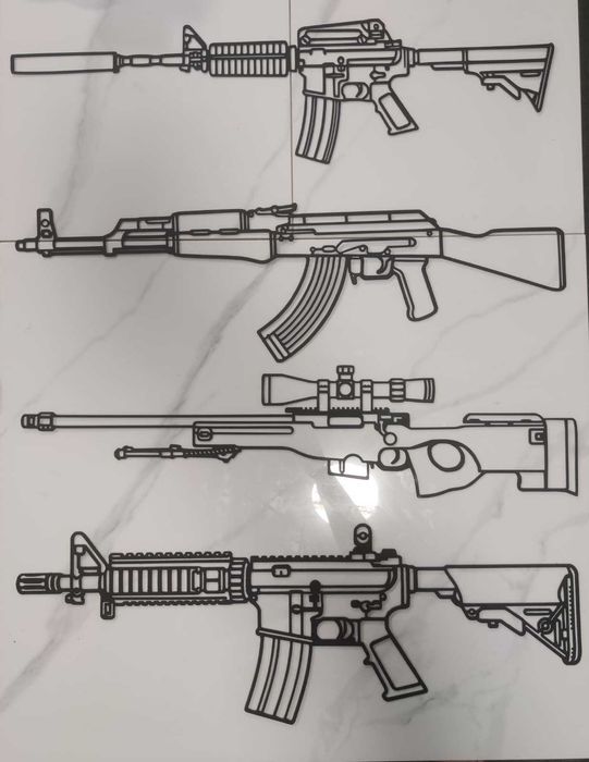 Метална картина M4A4 от CS2/CS – 75см | Безплатна доставка