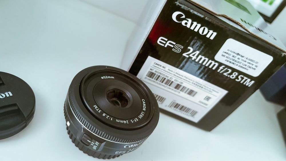 Canon EF-S 24mm f2.8 - ca nou! + filtru Rise (UK) CPL 52mm