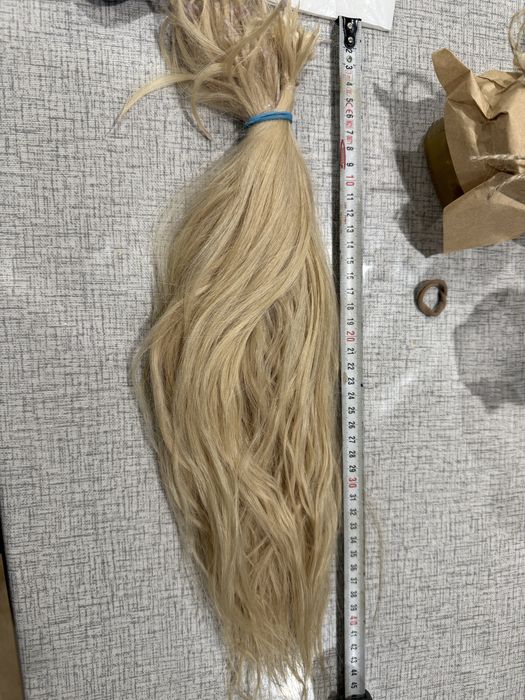 Волосы блонд хвост б/у