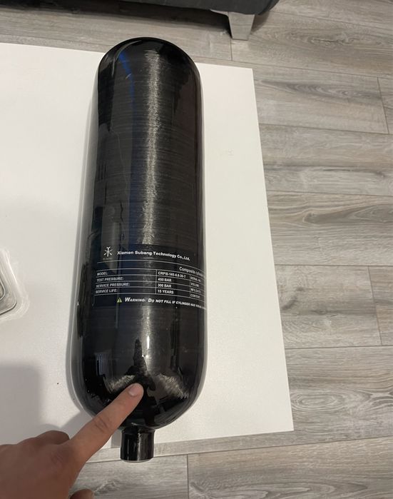 Карбонова бутилка Tuxing 6.8L 300bar PCP 300бар