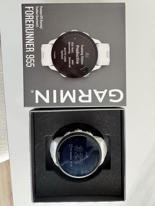 Garmin Forerunner 955 белые + ремешок, коробка