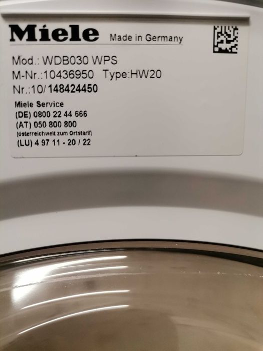 Пералня Miele W1 classic eco на части