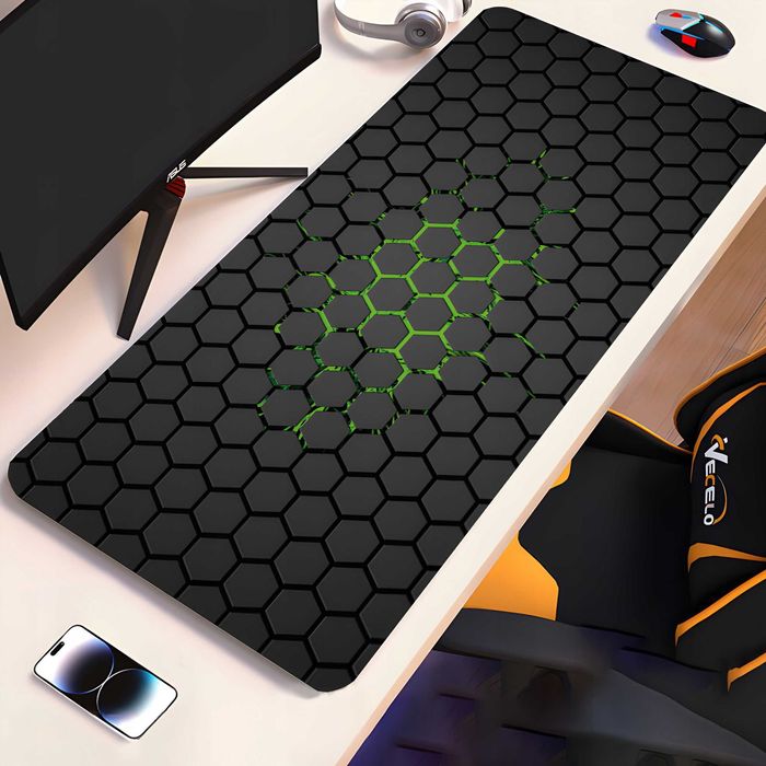 Mousepad gaming XXL 90x40 cm suprafata premium antiderapanta honeycomb