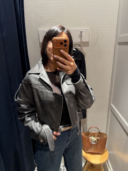 Geaca piele naturala model Manokhi