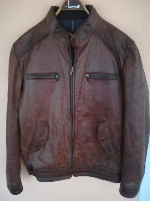 Geaca piele bărbați Massimo Dutti Xl