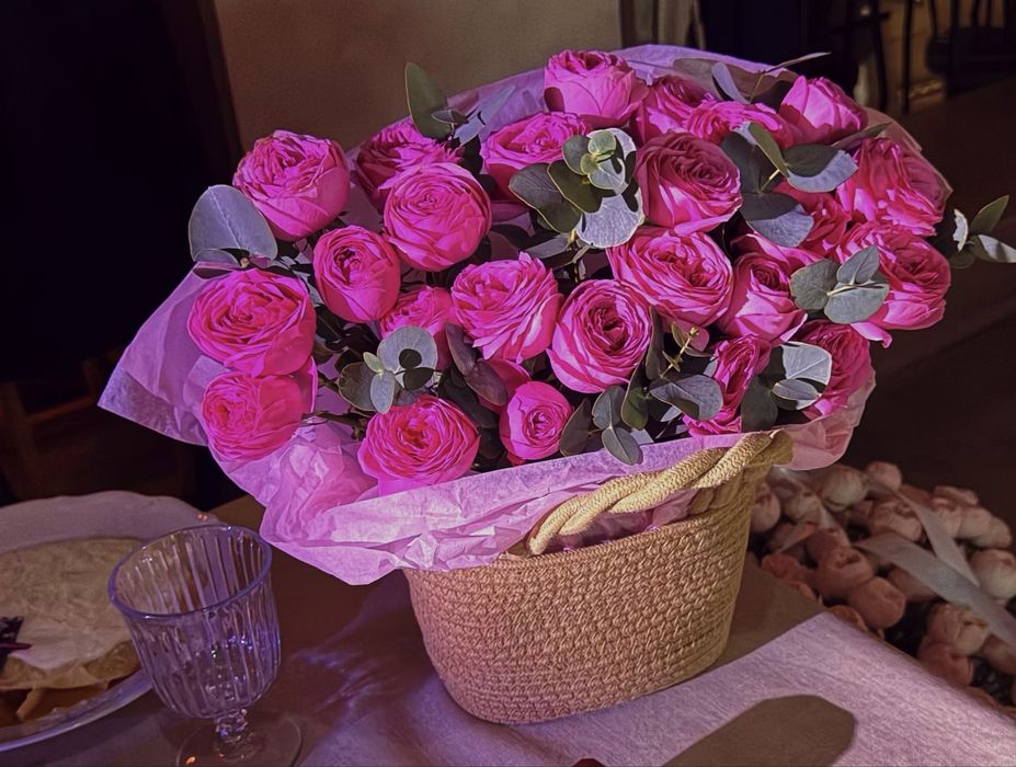 Цветы в корзинке