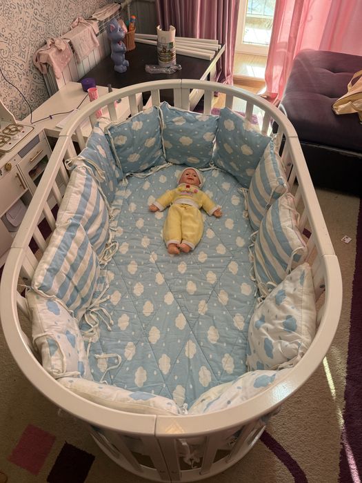 Детская кроватка трансформер, б/у.