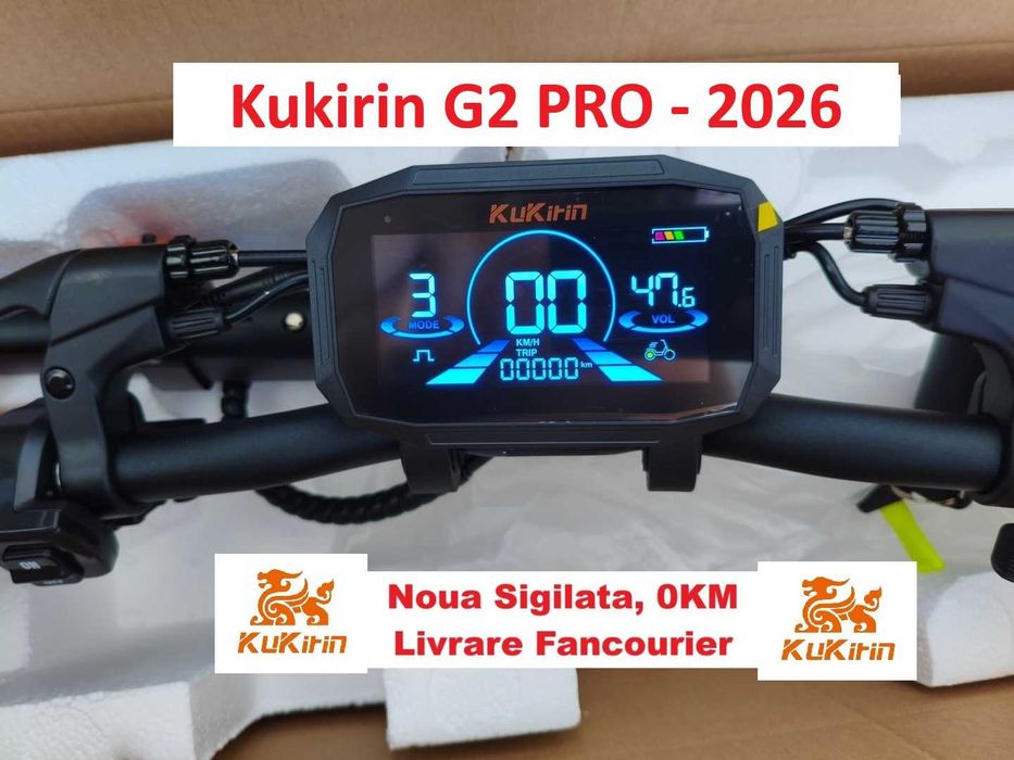 Sigilata‼️ Kukirin G2 PRO‼️ 2026‼️Noua  Nedesfacuta cutia, NOUA  CU scaun Inclus,  50Km/h viteza si 55Km autonomie