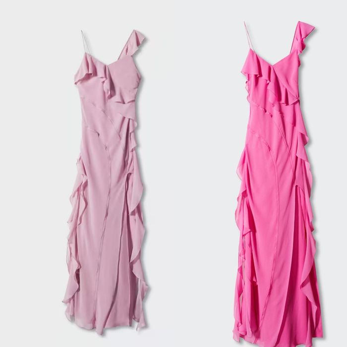 Рокля Mango Нови с етикет розова, бледо розова #Mango