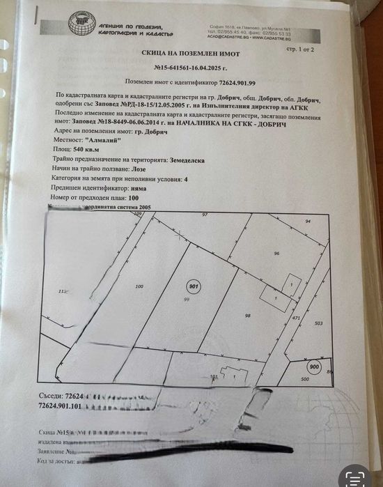 Продава се лозе в Алмалиите