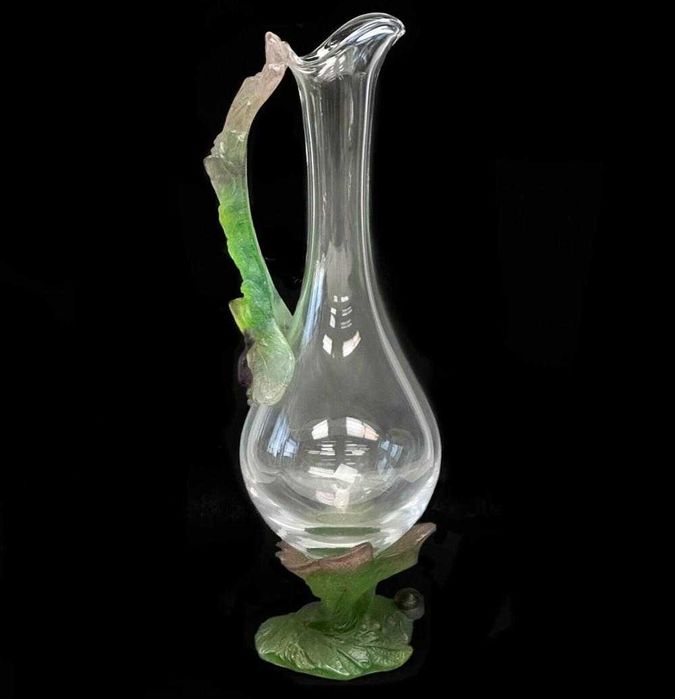 Голяма Стъклена Стомна Кана Daum Nancy France 38 cm