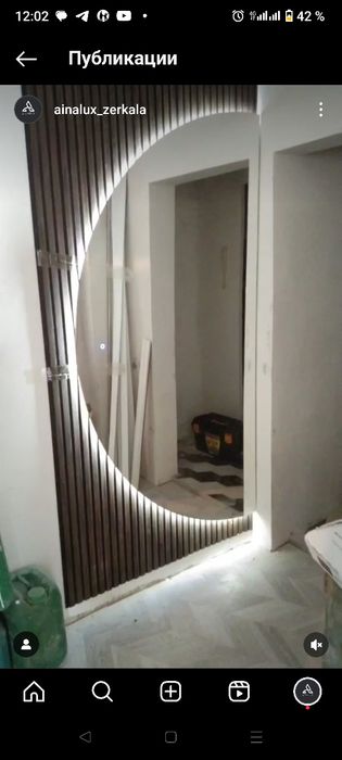 Зеркала фацет подсветка.