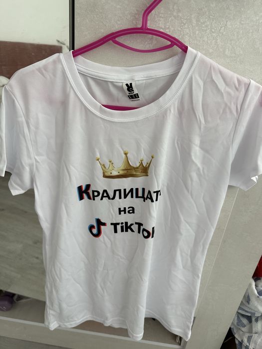 Тениска с принт на социалната мрежа  Тик Ток(разпродажба)