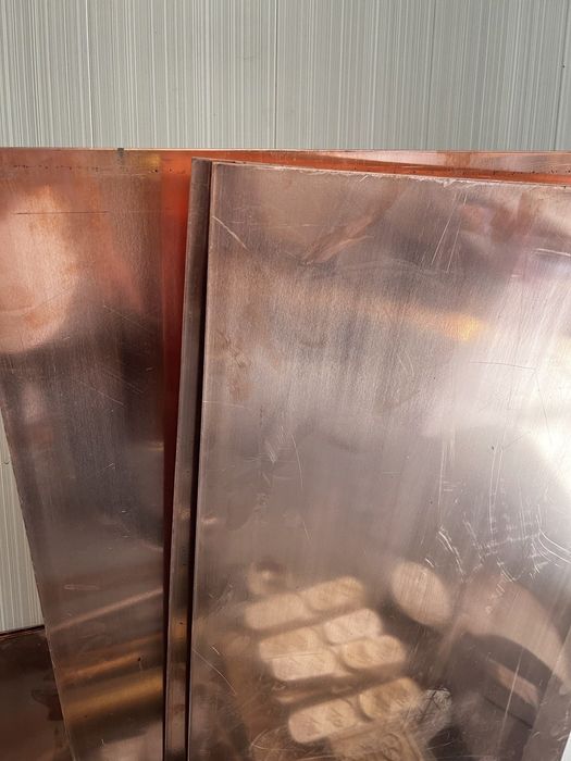 Продаются медные   листы производство Россия  размер 600/1500/2м