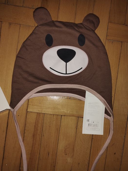 Шапка чепчик мишка шапка с ушками в наличии новые размер есть на 1.1.5