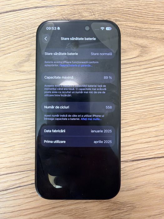 Vand iphone 16 Pro- black- impecabil- 256 gb