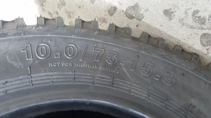 Cauciucuri pentru remorca, mig, presa 10.0/75-15.3 noi cu 12 pliuri