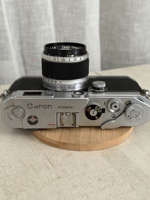 Aparat foto Canon L3 Rangefinder LTM cu obiectiv Canon 50mm F1.8 LTM