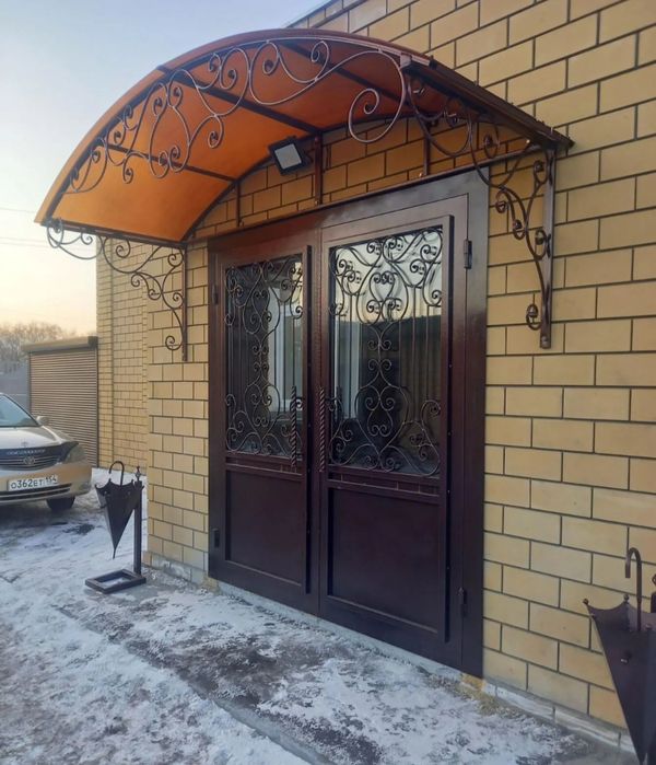 Навесы  козырьки  под ключ