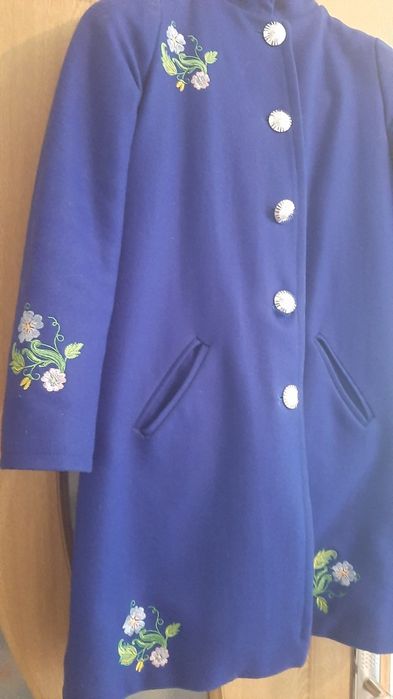 Palton  din stofa pentru fetite 7-10 ani