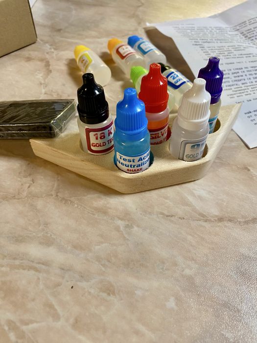 Тест реактив за злато сребро и платина