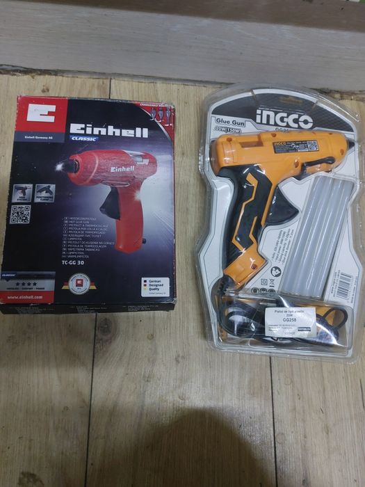 Pistoale de lipit pentru plastic Einhell și Ingko