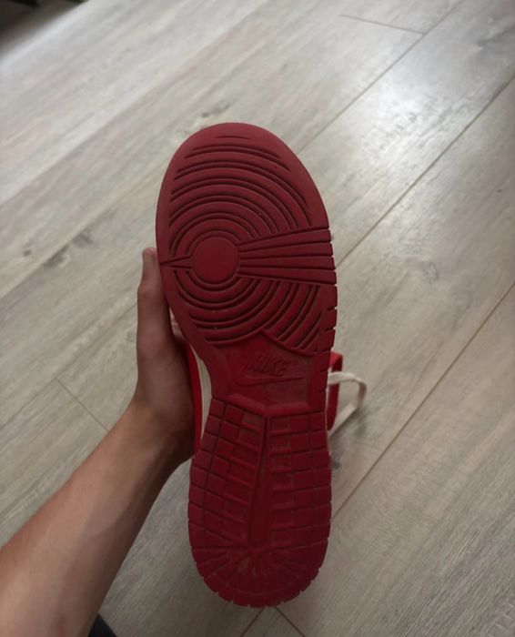 dunk high first use red