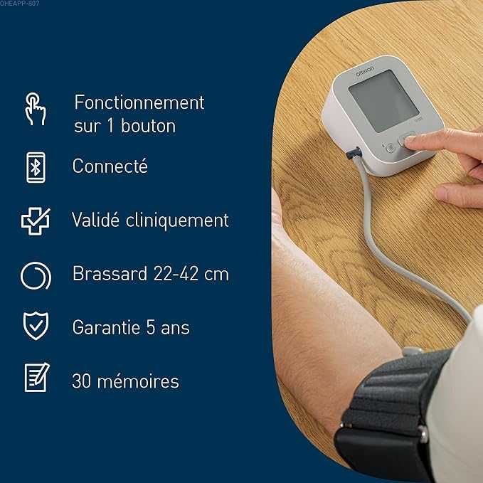 Апарат за измерване на кръвно налягане OMRON X2+ Connect за ръка с маншет 22-42 cm Bluetooth