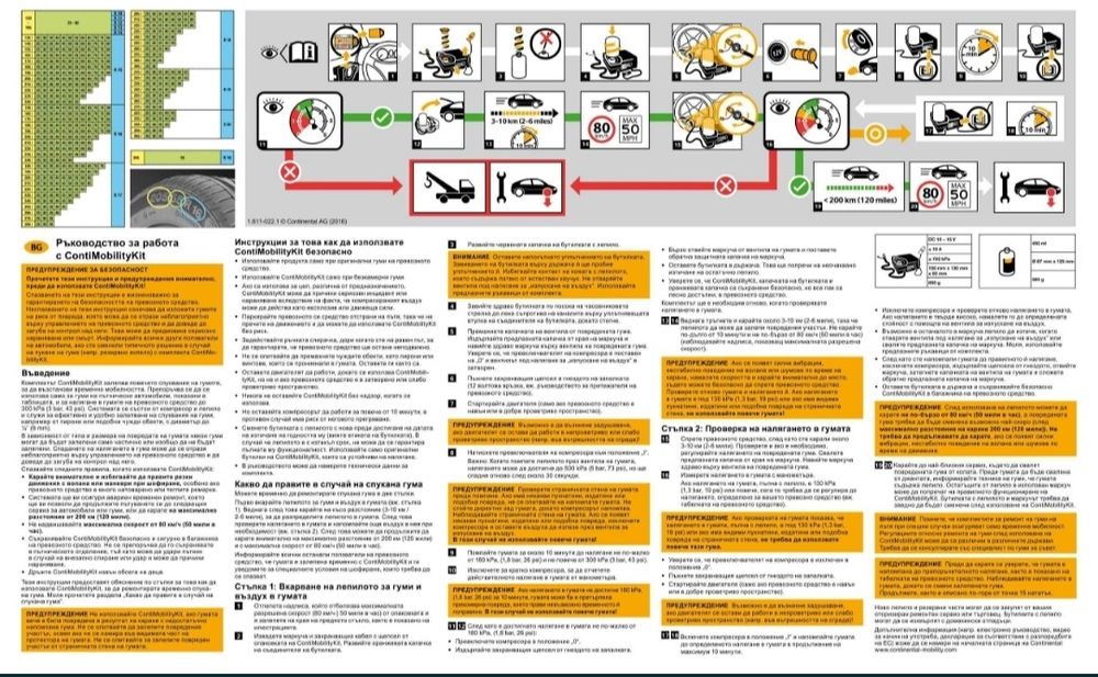 НОВ Компресор за гуми - Conti Mobility Kit - Continental