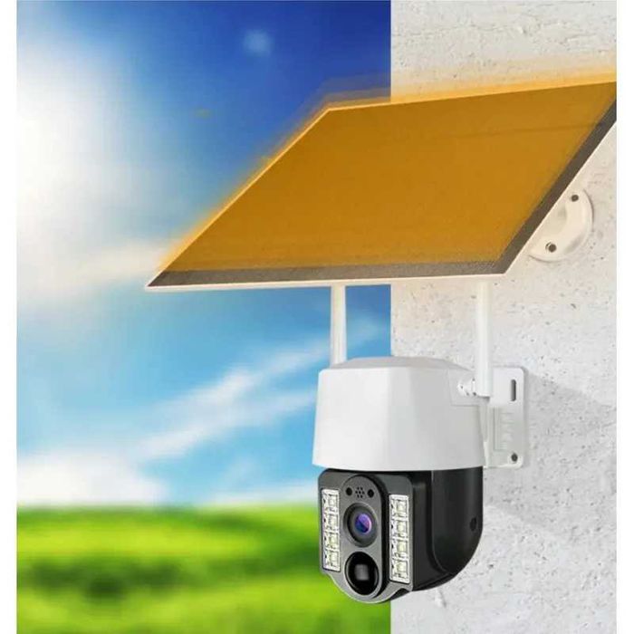 ПРОМО!! Външна Соларна Камера за Видеонаблюдение 4G SIM карта,8MP,V380